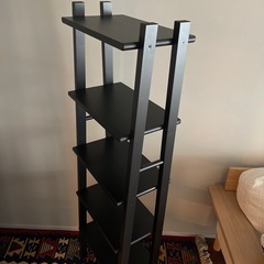 オープンシェルフ　IKEA BLACK バーチ無垢材の画像