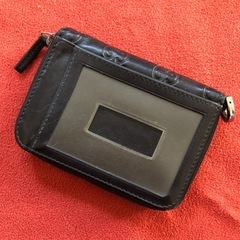 確実本物 GUCCI パスケース付きコインケース ブラック グッチの画像