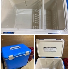 クーラーボックス×3点、タイガー 魔法瓶 保冷 ウォータージャグ2.9Lの4点セット WILD BIRD Cocagne 犬柄の画像