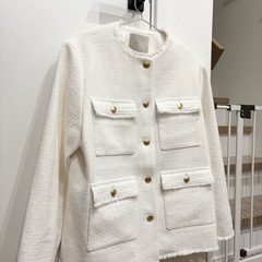 【美品！定価17,990円】UNFILO セレモニー ツイードジャケットの画像