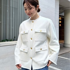 【美品！定価17,990円】UNFILO セレモニー ツイードジャケットの画像