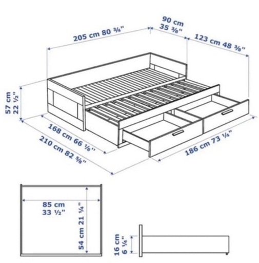 【2/6〜12限定】 IKEA イケヤ BRIMNES ブリムネス ベッドフレーム　家具 ホワイト/80x200 cm ベッド　