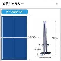 TIGORA(ティゴラ) 卓球台 国際規格サイズ セパレート式(移動キャスター付) 天板18mm ほとんど未使用の画像