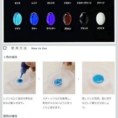 レジン液　宝石の雫　レジン用着色剤　11種の画像