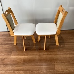 回転式チェア2脚セット【町田市再生家具】　253236の画像