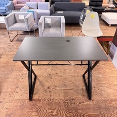 A2082🌟配送設置可🙌 ゲーミングデスク 人間工学に基づいたコンピューターゲームテーブル デュアルK字型スチール脚 頑丈なPCワークステーションデスク ケーブル穴付き ホームオフィス用 100cm 🌟の画像