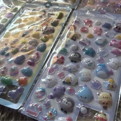 3Dシールボンボンドロップ風ぷくぷくシールキャラクターシール の画像