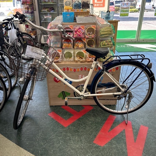 リユースのサカイ東金店 自転車 白×青 26インチ TJ17502