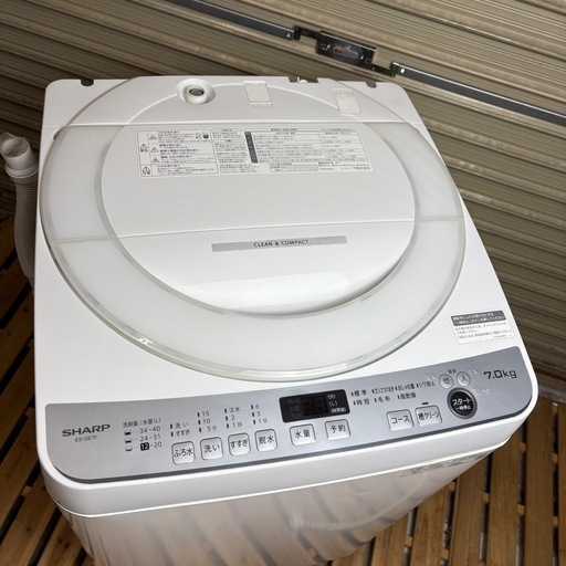 SHARP シャープ　全自動洗濯機 ES-GE7F-W 7.0kg 2022年製
