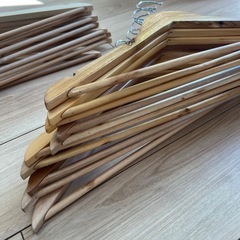 木製ハンガー／2種類まとめ売り！の画像