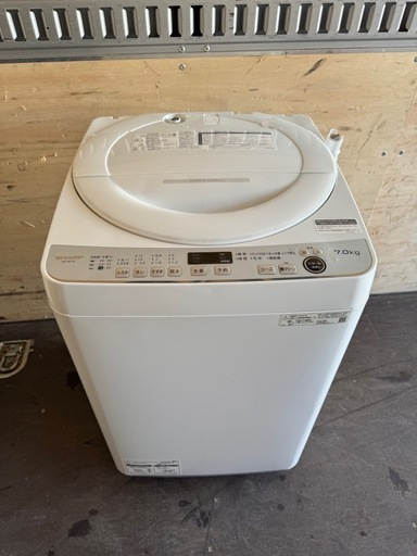 Sharp 2023年製 7kg 洗濯機 単身用