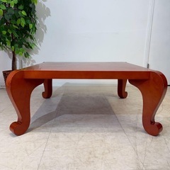 ローテーブル　センターテーブル　猫足　昭和レトロ　木製の画像