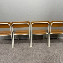 子供用　椅子　学習　昭和レトロ　4脚セットの画像