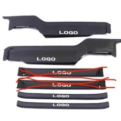 ホンダ オデッセイ（RC1・RC2・RC4）専用 社外品 ステンレス製 ブラック サイドステップガーニッシュ【未使用4ピース／0円】の画像