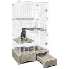 アイリスプラザ 猫ゲージ3段 140cm ハンモック付き キャットゲージの画像