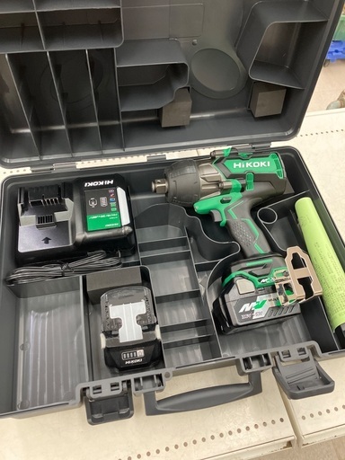 【中古】【店頭引取限定】HiKOKI 36v コードレスインパクトレンチ WR36DA　充電器・充電池ｘ2・ケース付