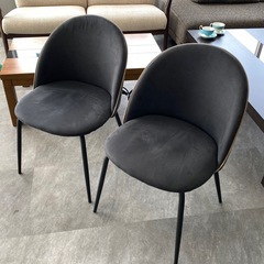 1点 3500円 ダイニングチェア グレー系 ファブリック オシャレ B61 札幌市白石区の画像