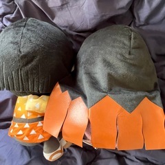 鬼滅の刃 ぬいぐるみ2体セット（善逸・禰豆子）中古 の画像