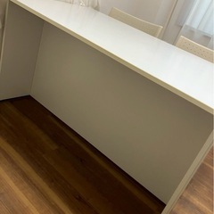 デスク テーブル 4人掛け ホワイトの画像