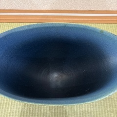 キレイな色の花瓶　渋いブルーグリーン　新品の画像