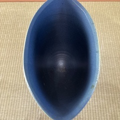 キレイな色の花瓶　渋いブルーグリーン　新品の画像