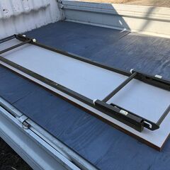 ☆彡　木目調！ 折り畳み座卓！ 机！作業台！勉強机！内職机？！　中古ですが程度は良いです。の画像