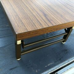 ☆彡　木目調！ 折り畳み座卓！ 机！作業台！勉強机！内職机？！　中古ですが程度は良いです。の画像