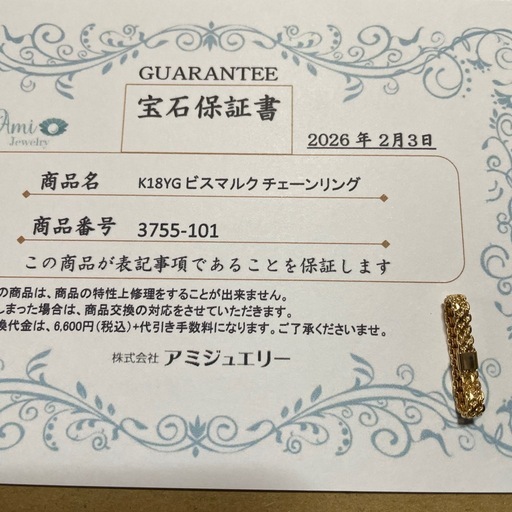 K１８チェーンリング?