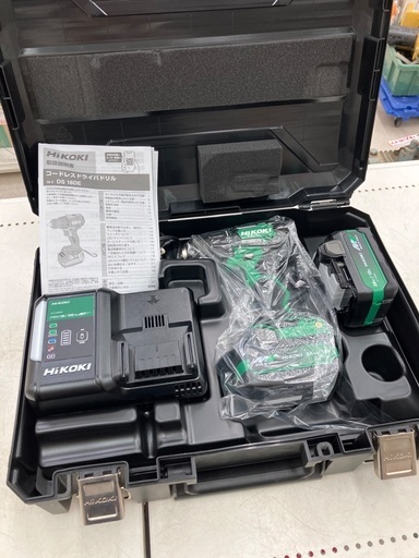 【中古】【店頭引取限定】 HiKOKI　 DS18DE 18v 13mm ドライバドリル　充電器・充電池ｘ2・ケース付