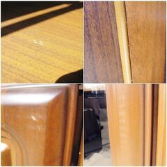 レトロモダン 食器棚（カップボード）スリムタイプ 幅58cm ダークブラウン　木目調　アンティーク調　飾り棚　キャビネット　940ZSの画像