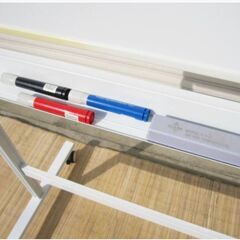 両面脚付きホワイトボード　月予定表／無地　キャスター付き　事務　店舗　オフィス　塾　タスク管理　両面回転式　直接引取歓迎　941ZSの画像