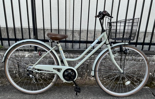 ＜動作美品＞シティサイクル・26インチ自転車・外装6段変速・鍵付き・チェーン/変速ワイヤー/鍵を新品交換済です♪