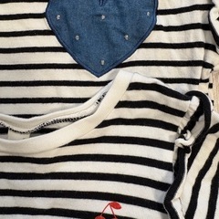 アプレレクール　ボーダー長袖カットソー2点　100サイズの画像