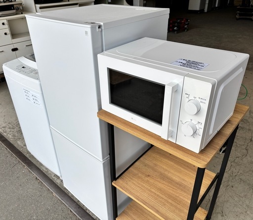 ✨ 美品！ニトリ N-SIMPLE おしゃれホワイト家電3点セット ✨　冷蔵庫140L・洗濯機6kg・電子レンジ ? 配達OK / ?