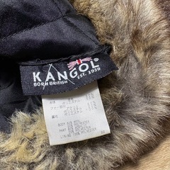 KANGOL 黒 フライトキャップ ファー付きの画像