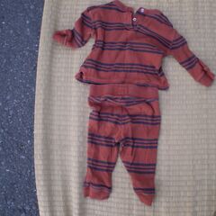 baby GAP ブラウンストライプ　子供服　セットアップ　70サイズの画像