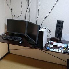 美品 PC机 幅180cm 高さ70cm 奥行き60cm サンワサプライ 色は木目ブラウン【千葉県まで取りに来てくれる方】の画像