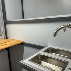 【車検長期／即営業可】軽トラ キッチンカー一式｜給排水・エアコン・冷蔵庫付の画像