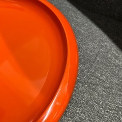 漆調 丸盆 朱色 約30cmの画像