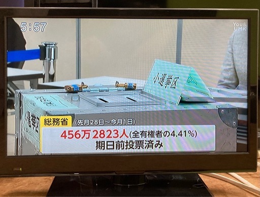 19型デジタルフルハイビジョンLED液晶テレビ　　リサイクルショップ宮崎屋　佐土原店　26.4.10