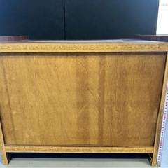 レトロ 4段&収納スペース付き  木目調チェスト  サイトテーブルの画像