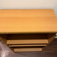 収納ボックス　キッチンラック　木目の画像