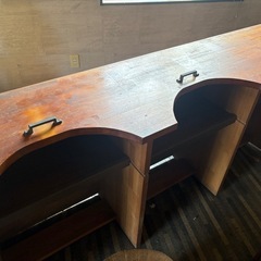 彫金机 作業台 木製 3人用の画像