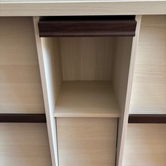 収納棚 マガジンラック付 ナチュラルカラー 木製の画像