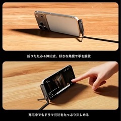 【新品】1台2役！スマホスタンドになる急速充電ケーブル（1.5m）の画像