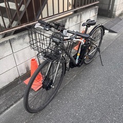 【美品/付属品多数】ブリヂストン TB1e 電動クロスバイク / 回生充電・長距離モデル / 快適サドルに交換済みの画像