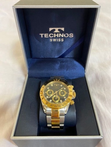 割引中‼️定価55000円【箱付き・稼働中】TECHNOS SWISS 腕時計｜即日手渡し可