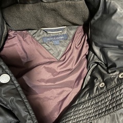 TOMMY HILFIGER レディース ダウンコート 黒 ファー付き ロング Sの画像