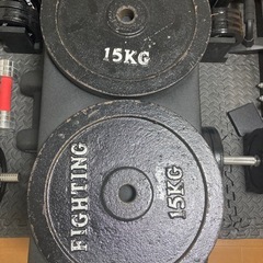 ２８㍉バーベルプレート、１５k２枚の画像