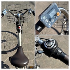 電動アシスト自転車　パナソニック　26インチ　3段変速　16Ahバッテリー　ホワイトの画像